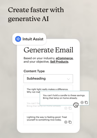 The illustration shows a screenshot of how an intuitive assistant functions